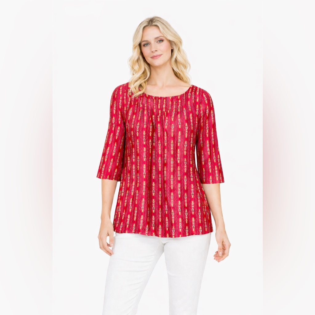 Banana Republic Red Gold Blouse Size Medium